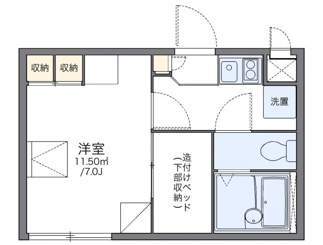 レオパレス熊野町東の間取り