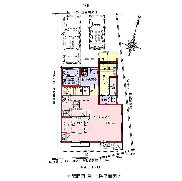 高知市旭天神町 B区画　新築戸建ての区画図