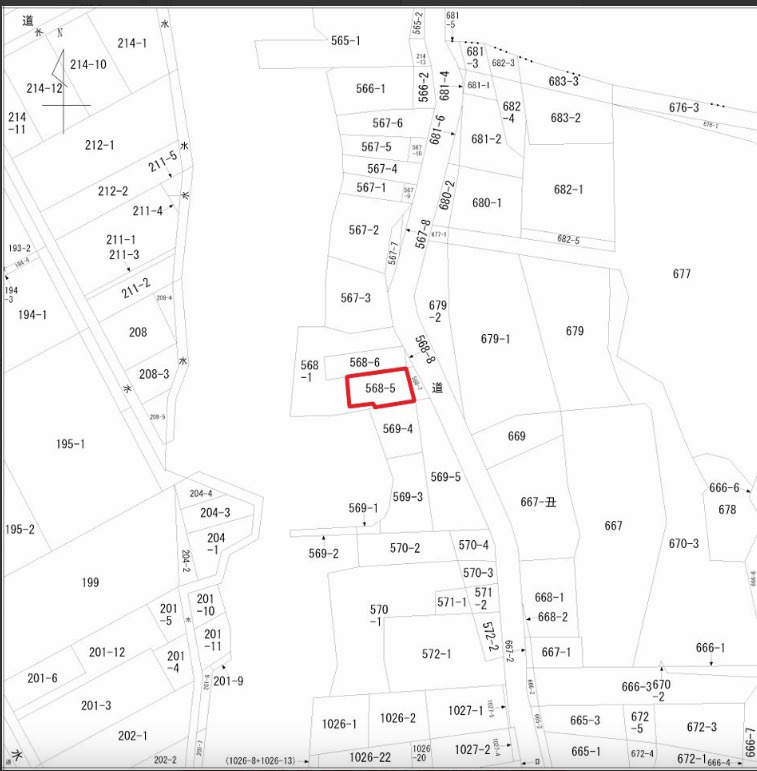 見附市本町3丁目　売土地の土地図