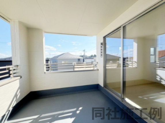 新築戸建・新築建売　郡山市富田町字大徳南【長期優良住宅】小山田小・郡山六中のバルコニー|同社施工例