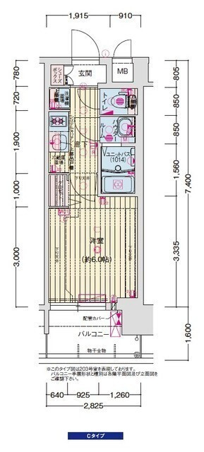 プレサンスＯＳＡＫＡ東成中本ハーヴィル の間取り