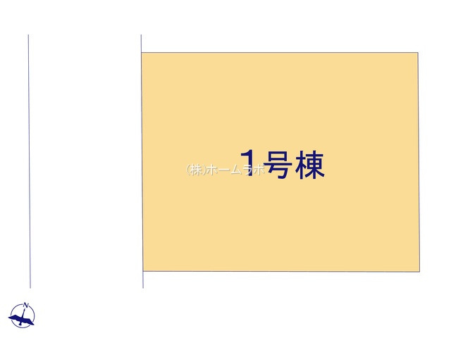 【新築】坂戸市鶴舞１期 全１棟の区画図|敷地50坪超えです！