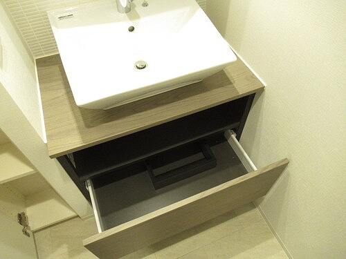 ライオンズ横濱関内レジデンスの洗面所|洗面台収納