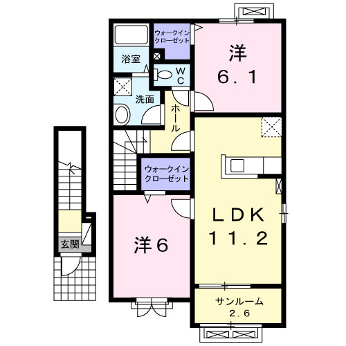 グッド・ラックＡの間取り