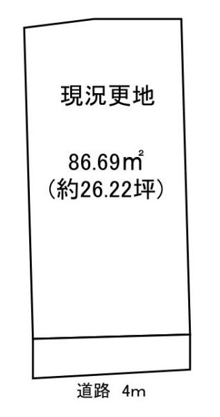 北葛城郡上牧町米山台１丁目の売地の土地図|■敷地面積約２６坪！ゆとりのある広さです！