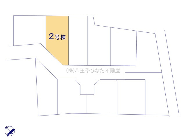 『八王子市新築戸建て』八王子市元八王子町2-839【仲介手数料無料】の区画図|～仲介手数料無料☆八王子ひなた不動産～　八王子市元八王子町　新築戸建て