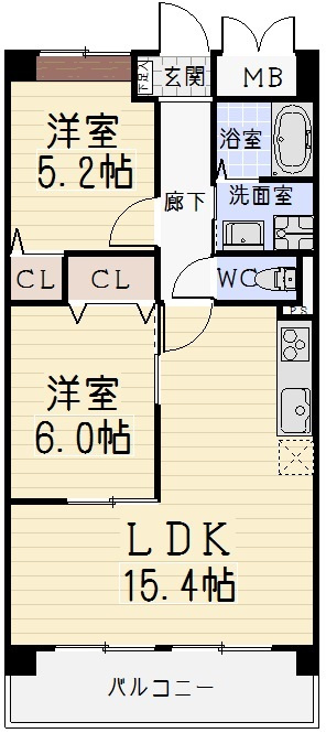 グリーンランド弐番館の間取り
