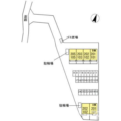 【区画図】 | フォンテーヌ金倉 B棟