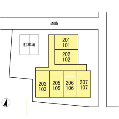 【区画図】 | ハイツ暁苑-ハイツアカツキ-