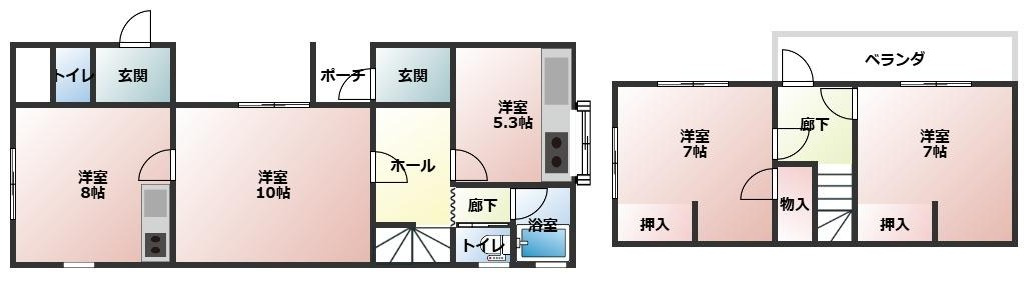 鴨川市　中古戸建の間取り
