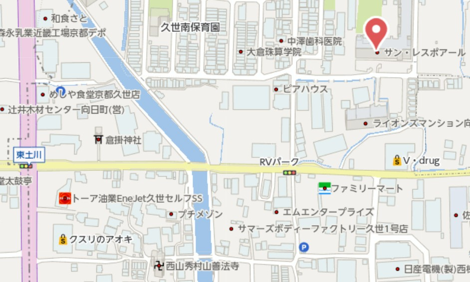 サンレスポアール　8階の地図