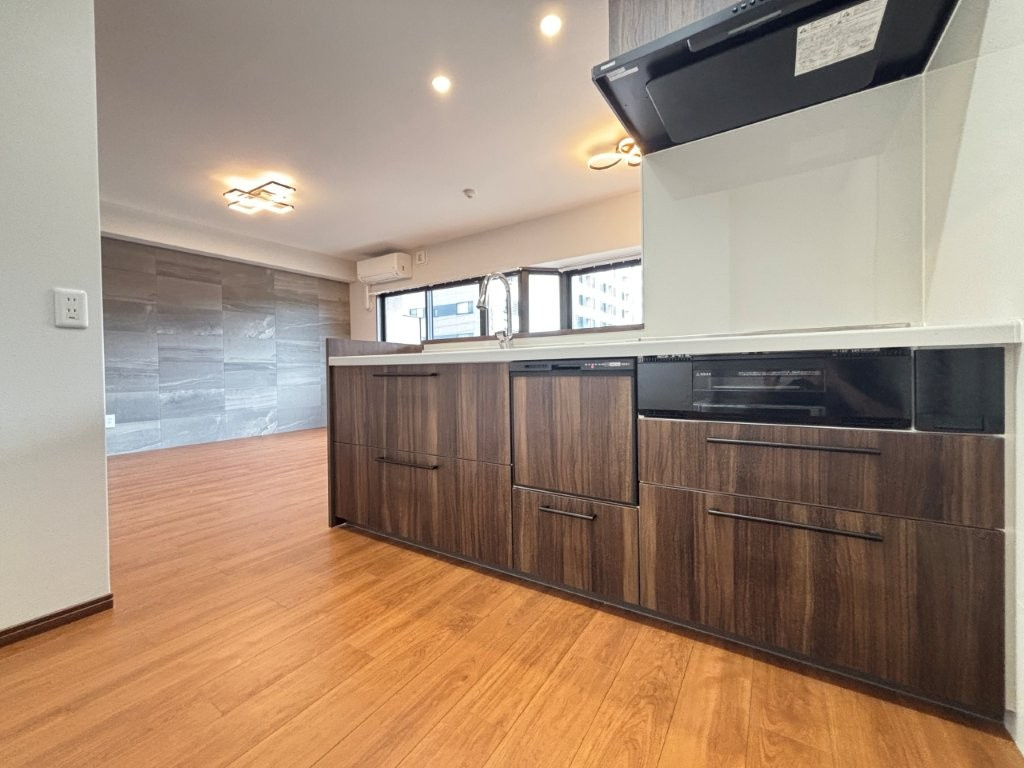 グラン・コート白川公園のキッチン|コンパクトなキッチンで掃除もラクラク