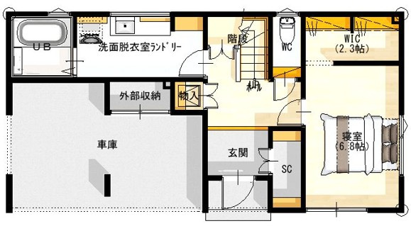東区竹尾4丁目　新築戸建　の間取り