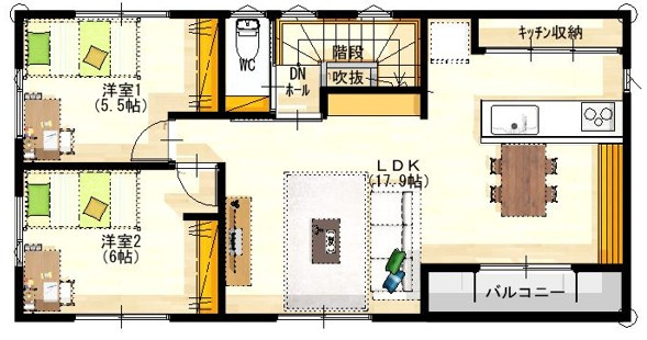 東区竹尾4丁目　新築戸建　の間取り