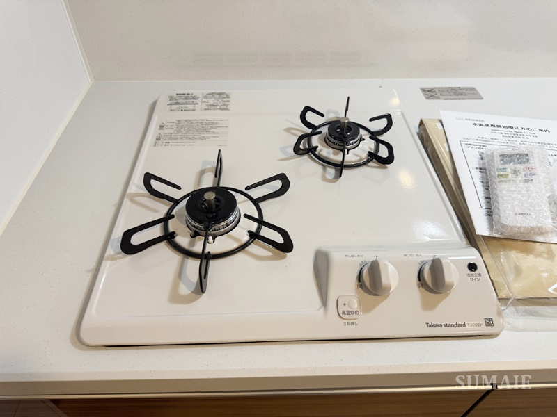 ベルシード板橋本町プレミアⅡのキッチン|2口ガスコンロです