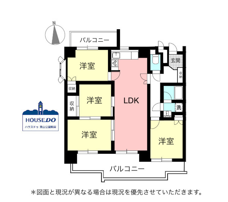 ペット可＆LDK17帖の広々空間♪コンビニ至近!ノーブル滝子の間取り|角部屋、魅力的な4LDK！
ファミリー層には大変魅力的な間取りになっています♪