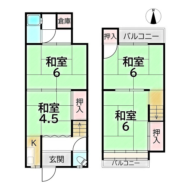 高野泉町 中古テラスの間取り