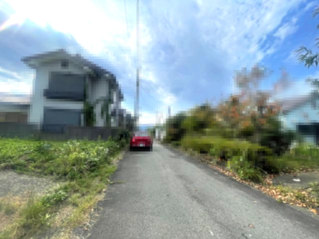 高島市今津町北仰66坪売地の前面道路含む現地写真