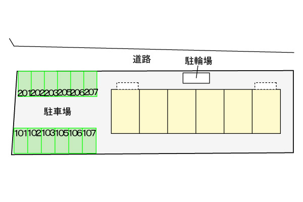グリーンハイツ牛川 Bの区画図
