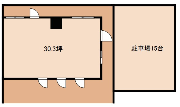 南風原本部貸店舗の間取り