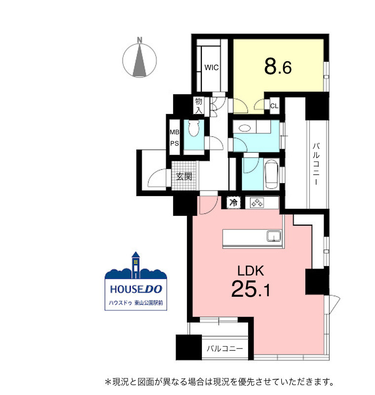 ◆プラウドタワー覚王山◆ ペット可＆LDK25帖以上！の間取り|専有面積77.48㎡、1LDKの間取りでペット可（規約制限あり）です。
落ち着いたお一人暮らしを楽しみたい方に！