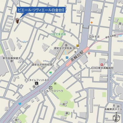 【地図】 | ピエール・リヴィエール白金台Ⅱ