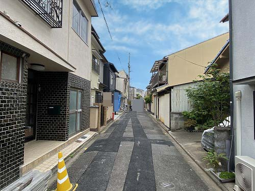 上京区観音寺門前町 新築戸建の前面道路含む現地写真