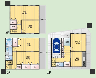 【間取り】 | 茨木市駅前1丁目貸家