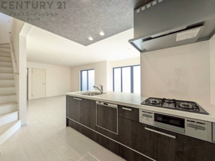 シンプルなデザインと使いやすさを兼ね備えた対面式システムキッチンは、効率的な作業スペースを提供し、家族やゲストとのコミュニケーションを促進します。