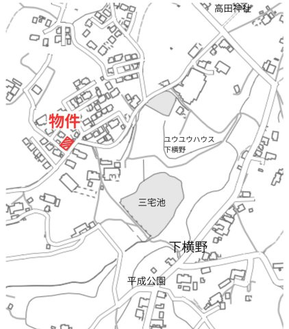 津山市下横野　売土地　142坪の地図
