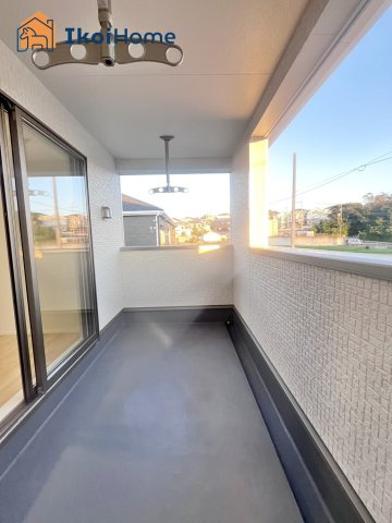 明石市大久保町谷八木第6　2号棟　のバルコニー|【ホームページに現地動画掲載中】●年中無休：当日予約可●バルコニー広く沢山洗濯物が干せます！