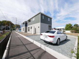 【外観】 | 甲斐市竜王 新築オール電化戸建 全2棟2号棟 南道路 書斎付 | 甲斐市竜王 新築戸建 全2棟2号棟 敷地面積198.51ｍ2