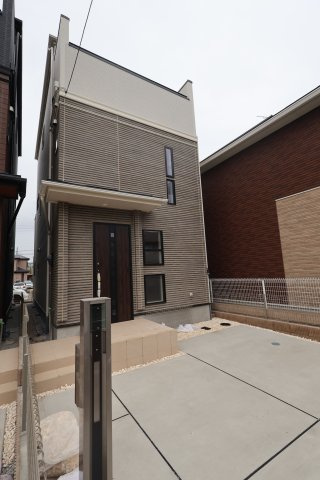 《仲介手数料無料》北区宮原町４丁目56-7新築一戸建てブルーミングガーデンの外観|撮影日 2025年10月19日 15:40 曇り