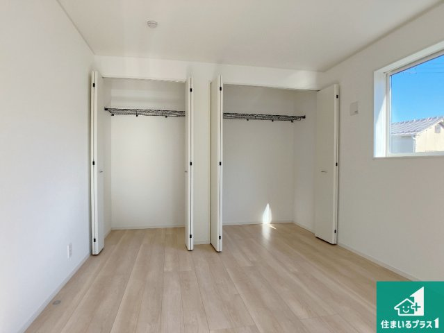 相生市大島町　第2期　新築一戸建ての洋室|シンプルな洋室は、自分好みのインテリアが楽しめます♪ご家族とインテリアや家具を選びに行くのは新築購入時の醍醐味の一つです。ぜひお楽しみください♪