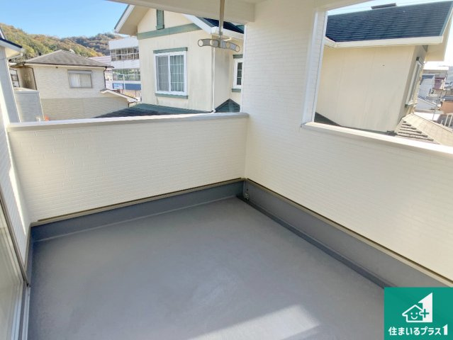 相生市大島町　第2期　新築一戸建てのバルコニー|ワイドバルコニーは洗濯物を干すスペースが広いのでご家族が多くても安心！
