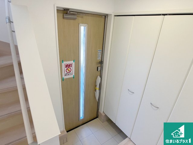 相生市大島町　第2期　新築一戸建ての玄関|シューズボックスにはたくさんの靴が収納できるので玄関周りはいつもスッキリ！ご家族が増えても安心！