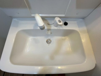 リバーサイド宝塚の洗面所|脱衣スペースもあります