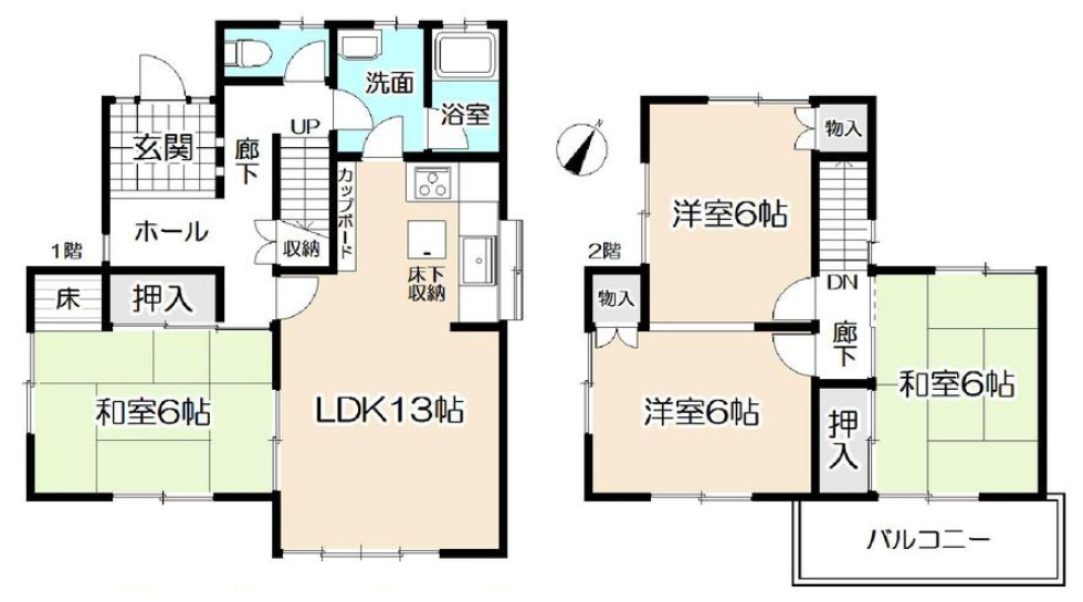 加古川市東神吉町天下原　　中古戸建の間取り