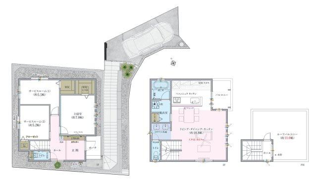 【間取り】 | 〇●藤沢市片瀬4丁目 新築戸建 全3棟【3号棟】●○