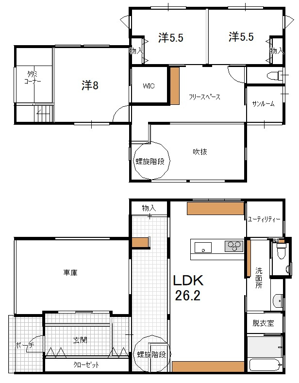 【間取り】の画像
