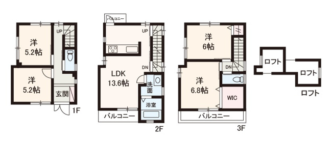 【間取り】 | 吹田市朝日町　中古戸建 | 平成15年築！ファミリー世帯に嬉しい4LDKリフォーム物件。カースペース1台分有り(車種による)。