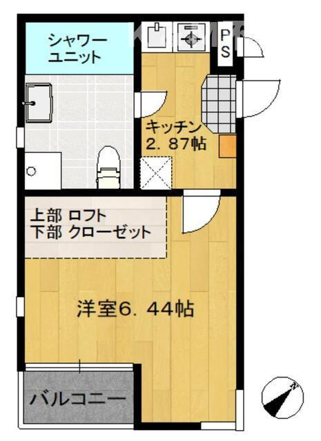 ボヌールの間取り|リビングとキッチンが区切れます 