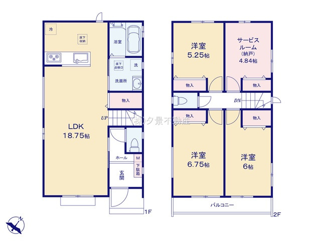 【間取り】 | 《仲介手数料無料》練馬区大泉町２丁目28(A号棟)新築一戸建てハートフルタウン