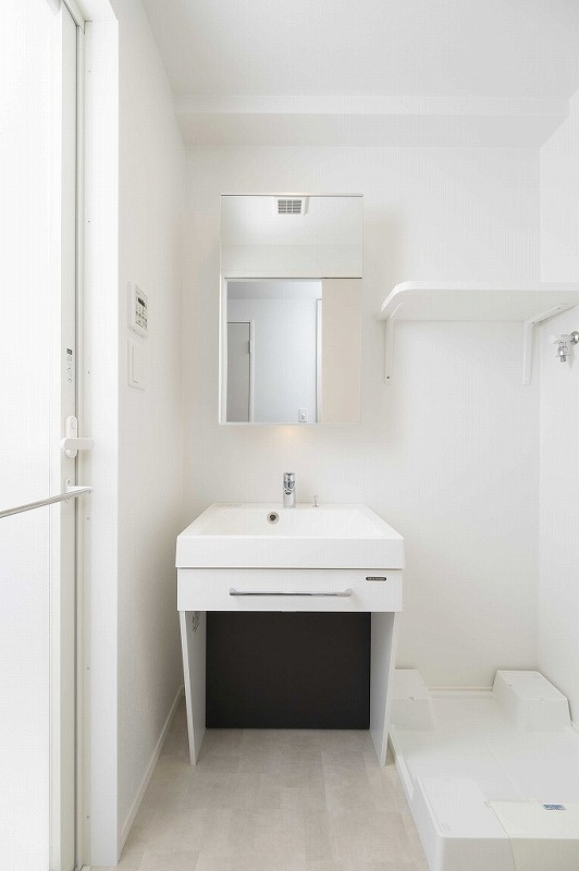 エンクレスト天神GLEEの洗面所|コンパクトで使いやすい洗面所