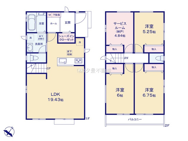 【間取り】 | 《仲介手数料無料》練馬区大泉町２丁目28(C号棟)新築一戸建てハートフルタウン