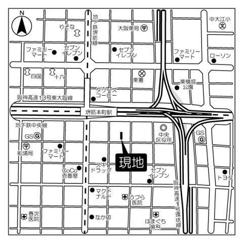 ラクラス堺筋本町の地図
