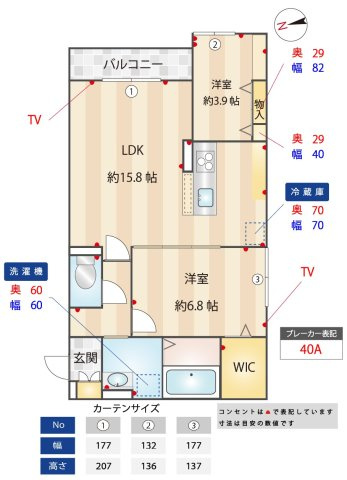 【間取り】 | ルシェーナ西田辺