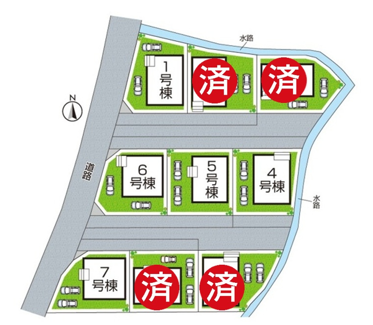 明石市大久保町谷八木　第6期　新築一戸建ての区画図|全９区画