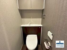 築浅！3方角住戸！ペット可！プレサンスロジェ栄パークサウスのトイレ|温水洗浄便座付きトイレで、清潔・快適 !
大きめの収納付きで、すっきりとした空間を保てそうです