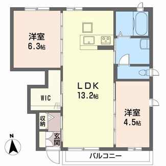 【間取り】 | クレセオ　A棟 | 2LDK